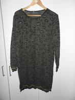 Miss Etam Donkergroene Jurk Dierenprint Met Glitters Maat XL, Maat 46/48 (XL) of groter, Ophalen of Verzenden, Zo goed als nieuw