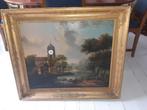 Prachtige Empire schilderij klok rond 1830, Antiek en Kunst, Ophalen of Verzenden