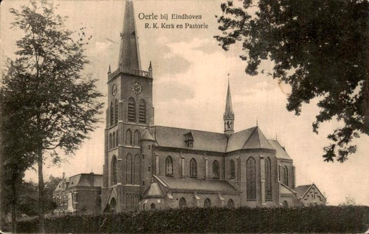 Oerle - Eindhoven - RK Kerk Pastorie, Verzamelen, Ansichtkaarten | Nederland, Gelopen, Noord-Brabant, Voor 1920, Ophalen of Verzenden