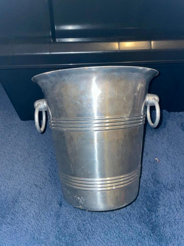 Verzilverde Champagnekoeler/Wijnkoeler, Antiek en Kunst, Antiek | Goud en Zilver, Zilver, Ophalen of Verzenden