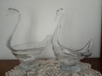 Glazen Zwanen , bonbon schaal / plantenbak 27 cm hoog, Antiek en Kunst, Antiek | Glas en Kristal, Ophalen of Verzenden