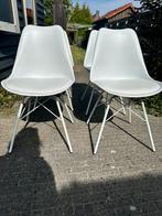 4 eetkamerstoelen wit, Huis en Inrichting, Stoelen, Ophalen, Kunststof, Wit, Zo goed als nieuw
