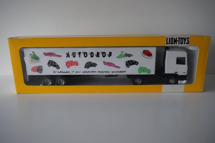 TE KOOP LION TOYS DAF 95 400Ati 2 ASSIG AUTODROP, Hobby en Vrije tijd, Modelauto's | 1:50, Zo goed als nieuw, Bus of Vrachtwagen
