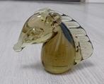 Vintage glazen beeldje paardenhoofd, handgeblazen, Antiek en Kunst, Ophalen of Verzenden