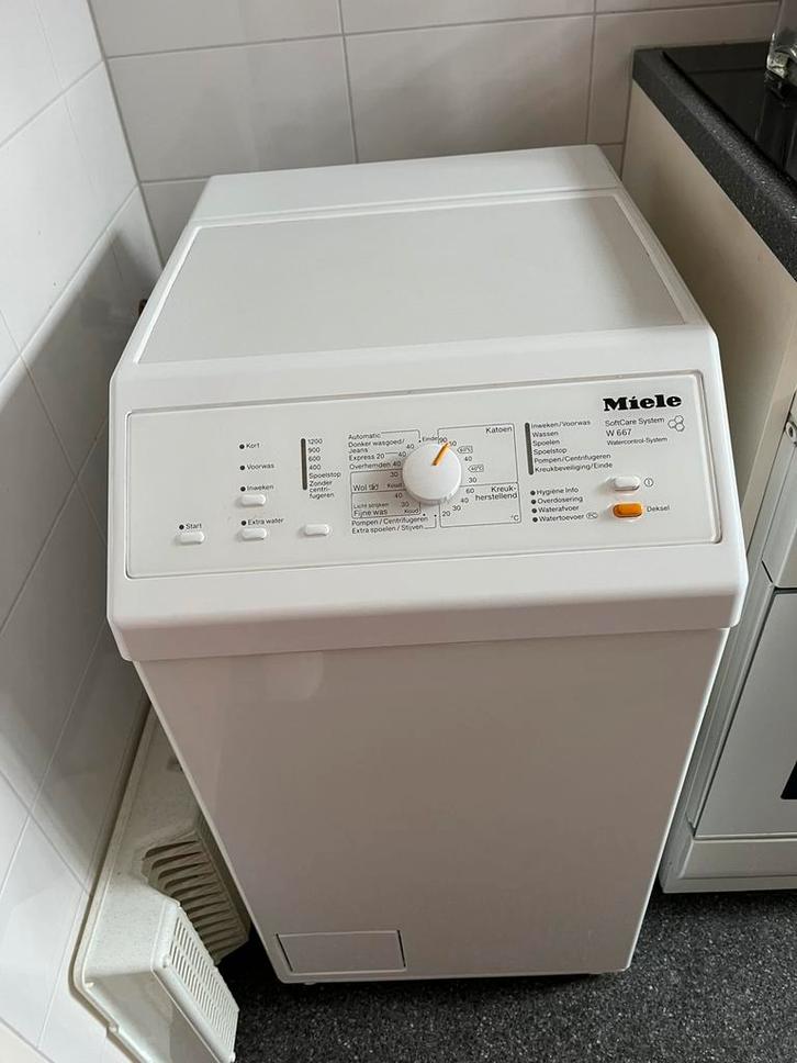 Miele wasmachine bovenlader, Witgoed en Apparatuur, Wasmachines, Zo goed als nieuw, Bovenlader, 85 tot 90 cm, 1200 tot 1600 toeren