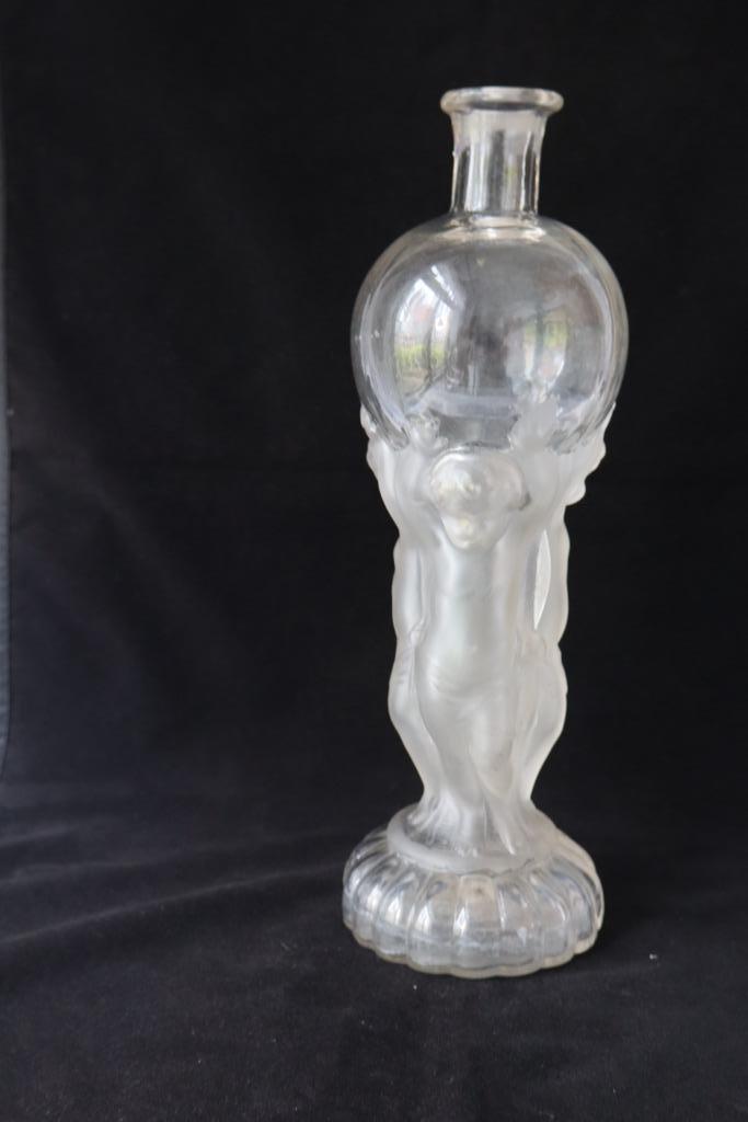 Antiek Art Nouveau Legras karaf/fles c 1900, Antiek en Kunst, Antiek | Glas en Kristal, Ophalen of Verzenden