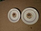 2x Petrus Regout herdenkingsborden Wilhelmina 1898–1938, Verzamelen, Ophalen of Verzenden, Gebruikt, Nederland, Servies