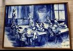 Antieke tegeltableau met schoolklas tafereel, Antiek en Kunst, Ophalen