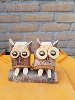 2 uilen op een boomstam, Ophalen of Verzenden