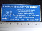 sticker scheepsreparatiewerf rido wolphaartsdijk Rinus Does, Verzamelen, Verzenden, Zo goed als nieuw, Bedrijf of Vereniging