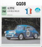 Qq08 autokaart alpine a106 mille milles ( 1955 - 1960 ), Verzenden, Zo goed als nieuw, Auto's