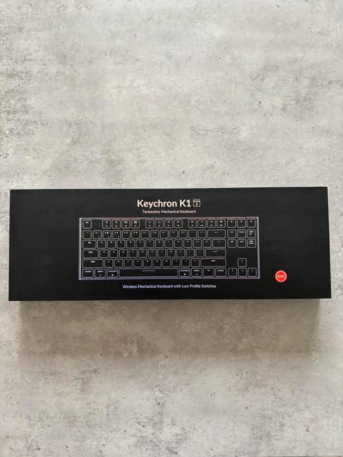 Toetsenbord Keychron K1 - Draadloos, red switches, RGB leds, Computers en Software, Toetsenborden, Gebruikt, Qwerty, Draadloos
