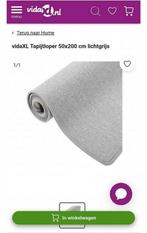 nieuwe vidaXL Tapijtloper grijs 50x200cm, Ophalen of Verzenden, Nieuw, Grijs, Tapijt