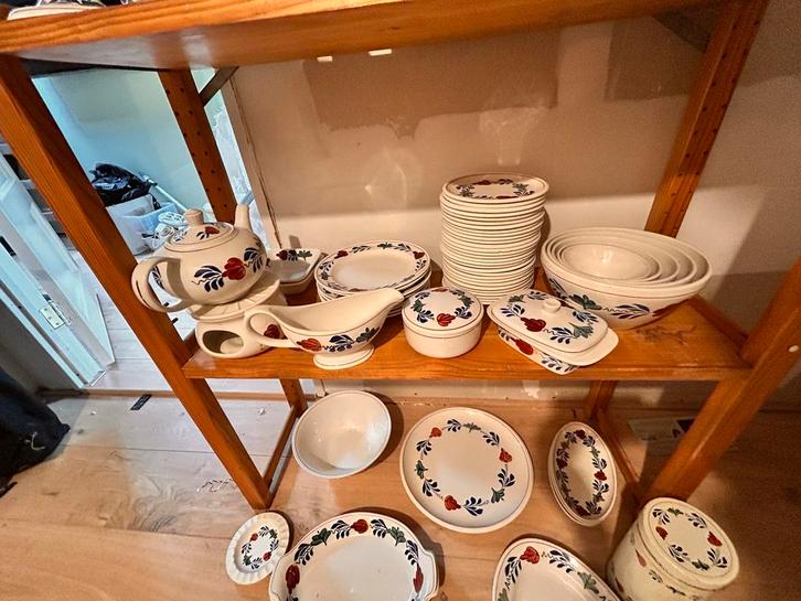 Boerenbont Servies Collectie, Huis en Inrichting, Keuken | Servies, Gebruikt, Compleet servies, Boerenbont, Aardewerk, Ophalen