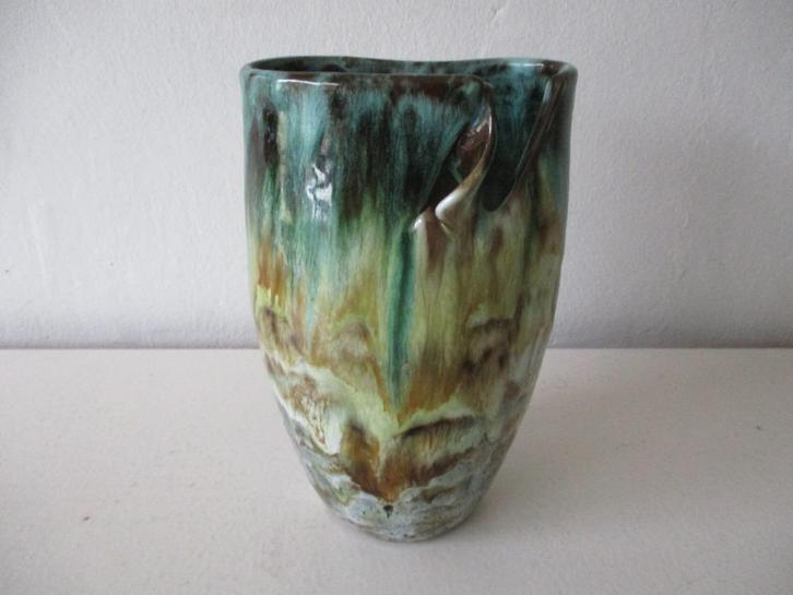 Handgedraaide aardewerken vaas gemerkt gesigneerd, Antiek en Kunst, Antiek | Keramiek en Aardewerk, Ophalen of Verzenden