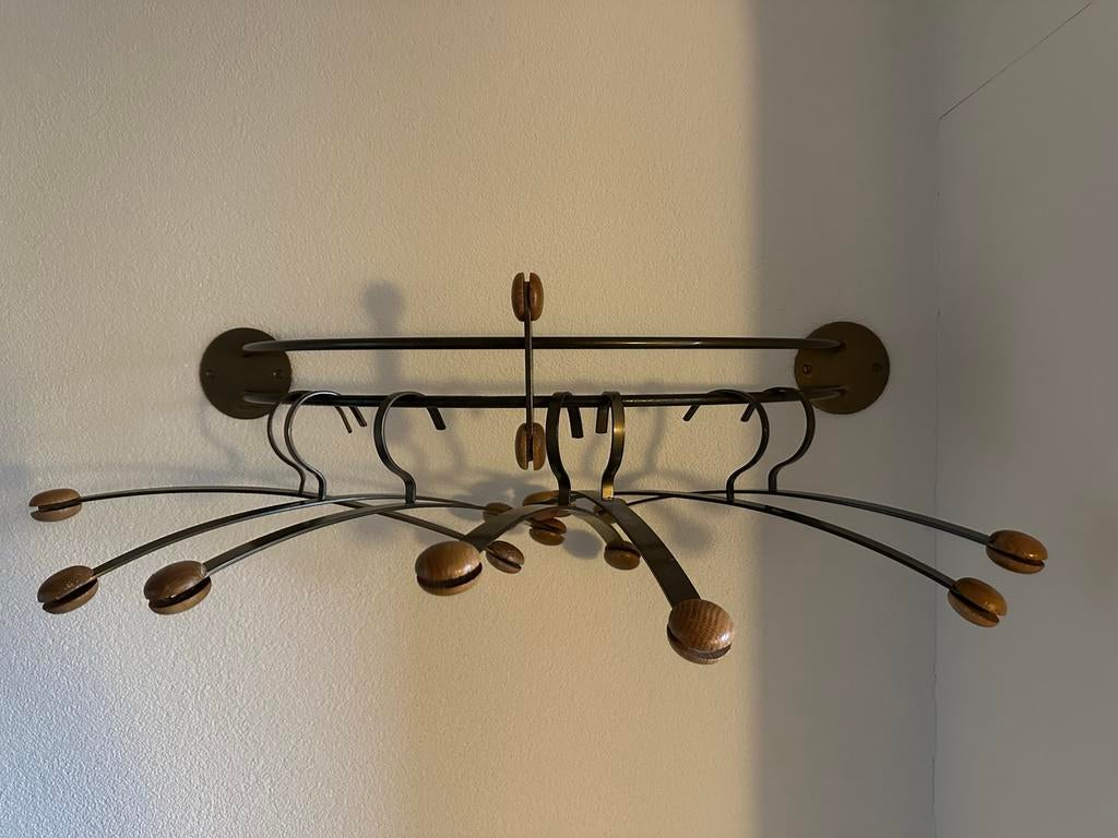 Stijlvolle kapstok met hangers, Ophalen of Verzenden, Gebruikt, Metaal, Wandkapstok