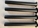 4 Zwarte Metalen Tafelpoten - Rond Design, Huis en Inrichting, Tafelonderdelen, Ophalen, Tafelpoot, Minder dan 50 cm, Gebruikt