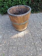 Houten bloempot met beslag, 25 tot 40 cm, Overige materialen, Gebruikt, Tuin