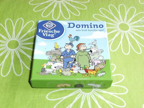Friesche Vlag Domino - een leuk familiespel, Hobby en Vrije tijd, Gezelschapsspellen | Overige, Zo goed als nieuw, Een of twee spelers