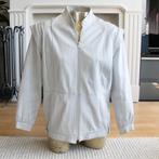 Exclusieve Wit Leren Jas (L) € 75,-, Kleding | Dames, Beige, Maat 42/44 (L), Ophalen of Verzenden, Zo goed als nieuw