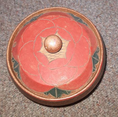 Amsterdamse school stijl houten doos met deksel, Antiek en Kunst, Curiosa en Brocante, Ophalen of Verzenden