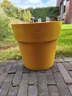 Elho Bloempot Geel Rond 35cm op Wielen, Tuin en Terras, Bloembakken en Plantenbakken, Tuin, Kunststof, Minder dan 30 cm, Minder dan 60 cm