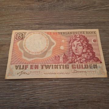 Biljet 25 gulden Christiaan Huygens, 1955 beschikbaar voor biedingen