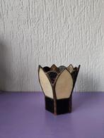 Vintage wachine lichtjes houder, glas in lood., Ophalen, Overige materialen, Zo goed als nieuw, Kaars