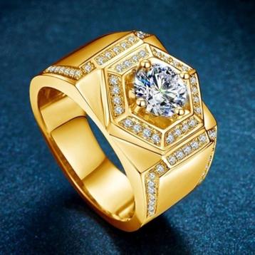 Zilveren ring met Moissanite Diamant 1 karaat D kleur beschikbaar voor biedingen