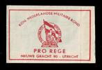 suikerzakje 672 Kon. Ned. Militaire Bond Pro Rege Utrecht, Verzamelen, Ophalen of Verzenden, Nederland
