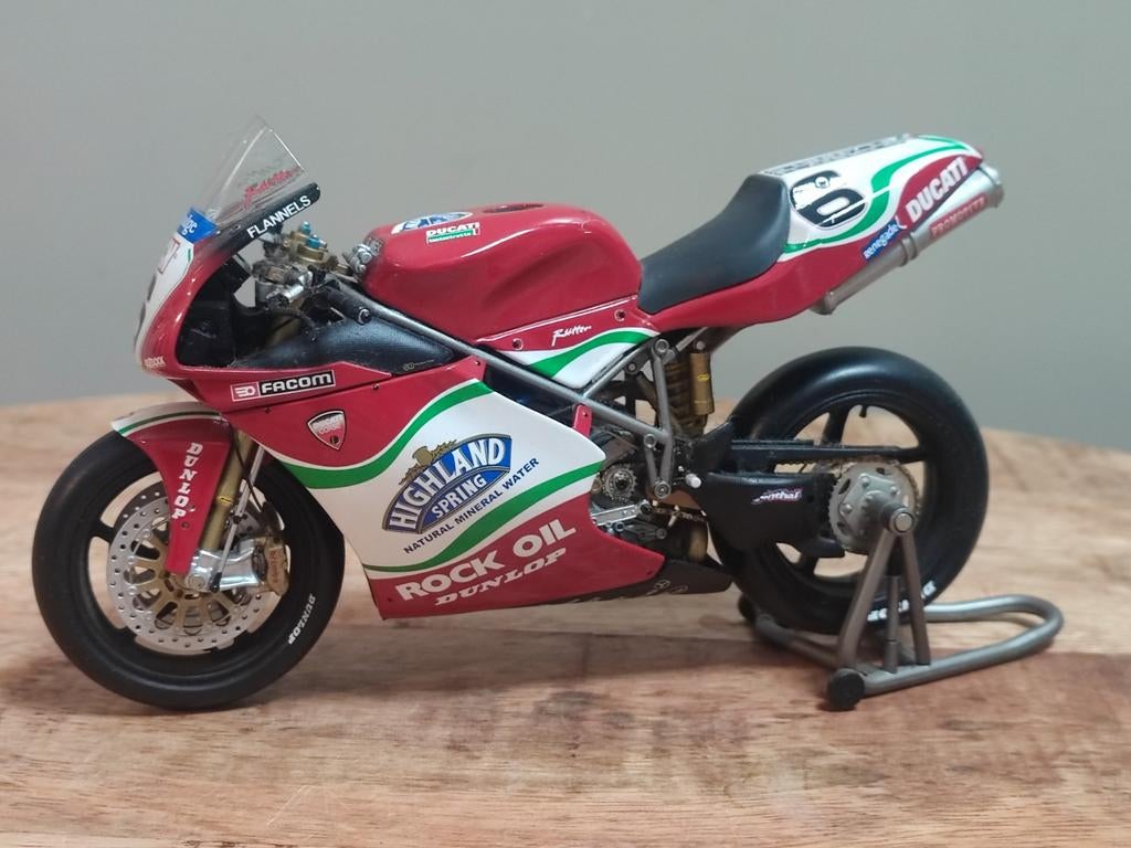 Minichamps: Ducati 998 R - Michael Rutter - BSB 2002, Hobby en Vrije tijd, Modelauto's | 1:5 tot 1:12, Zo goed als nieuw, Motor
