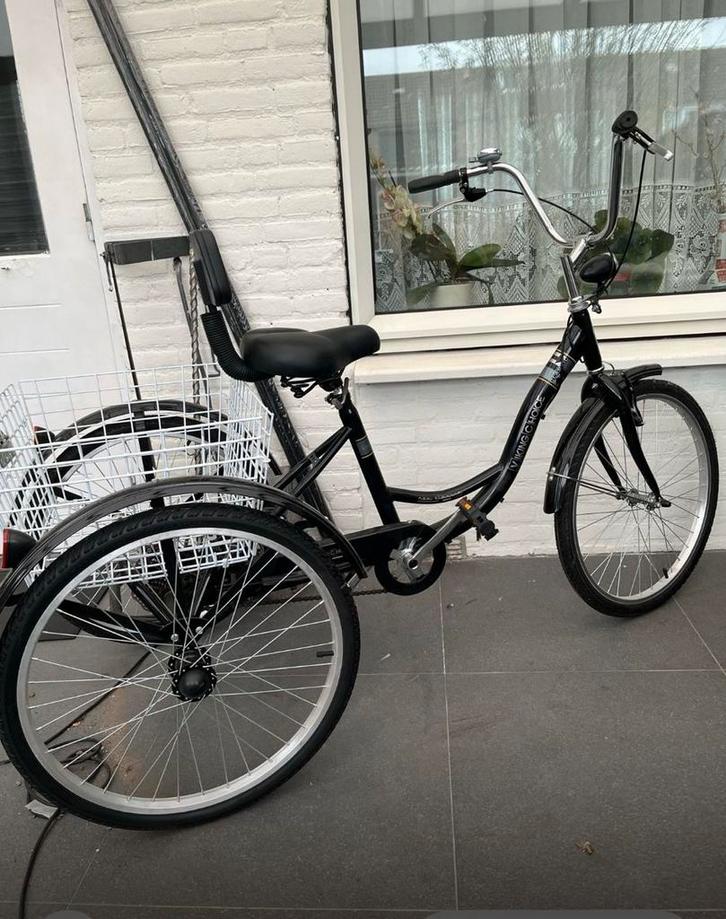 Stabiele Driewielfiets met Mand, Fietsen en Brommers, Fietsen | Driewielfietsen, Zo goed als nieuw, Ophalen