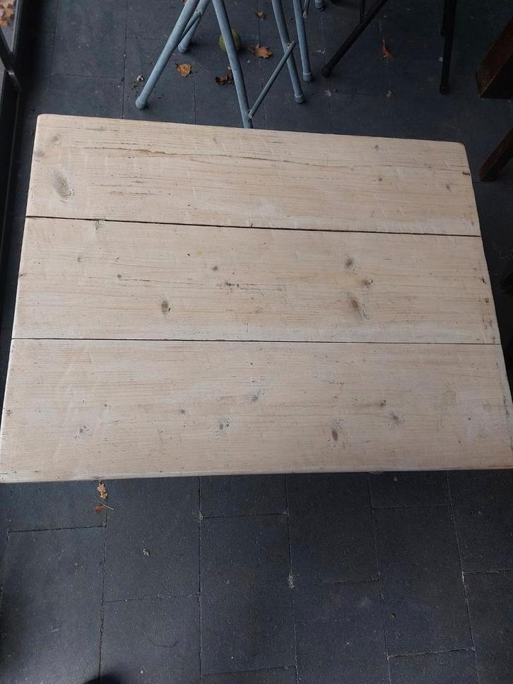 Steigerhouten tafel met steigerbuis onderstel, Huis en Inrichting, Tafels | Eettafels, Ophalen of Verzenden