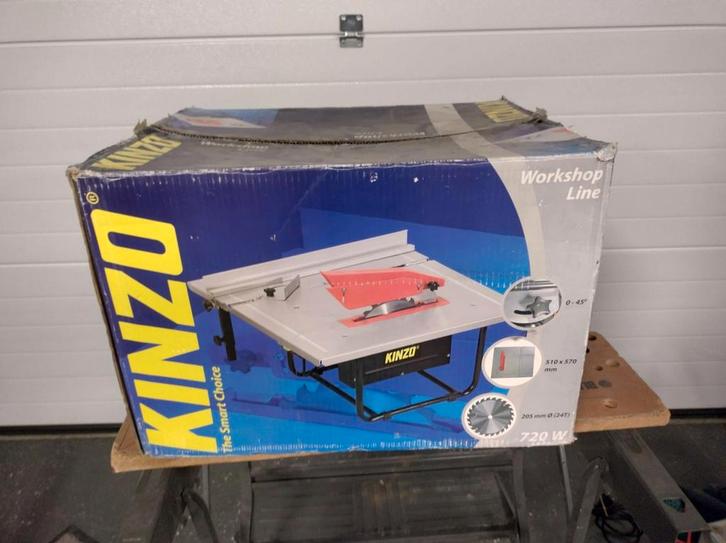 Kinzo Tafelzaag 48p3310 - Werkplaats Zaag, Doe-het-zelf en Verbouw, Gereedschap | Zaagmachines, Gebruikt, Cirkelzaag, Minder dan 600 watt