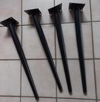4 stalen ronde meubelpootjes, Ophalen, Minder dan 50 cm, 50 tot 100 cm, Rond