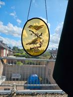Mooie antieke Glas in Lood hanger Vogels, Ophalen of Verzenden, Zo goed als nieuw
