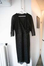 Zwarte nette jurk met glitter Sissy Boy maat L, Galajurk, Verzenden, Zwart, Maat 42/44 (L)