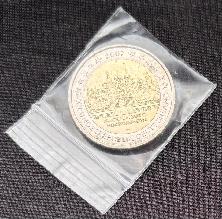 2 Euro, Duitsland, 2007, Mecklenburg Vorpommern, Postzegels en Munten, Munten | Europa | Euromunten, Losse munt, 2 euro, Duitsland