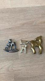 Oude vintage hertjes broches 3st, Verzamelen, Ophalen of Verzenden, Gebruikt