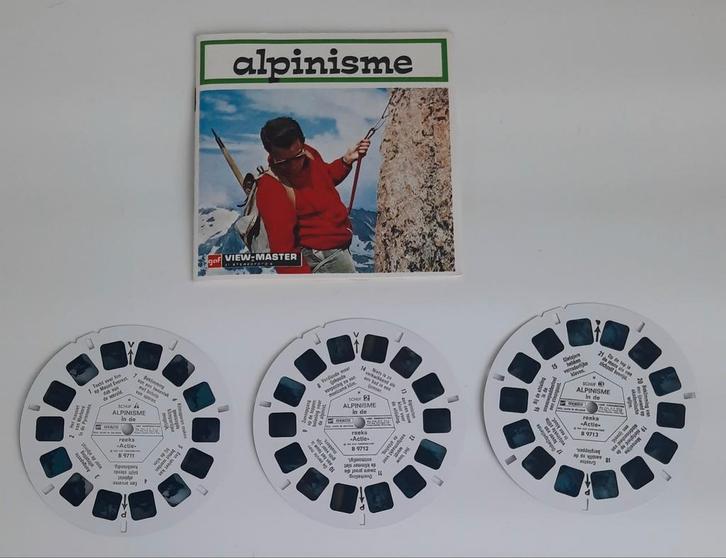 View Master Alpinisme 3 schijfjes met boekje, Verzamelen, Speelgoed, Zo goed als nieuw, Ophalen of Verzenden