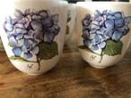 Jet Servies hortensia 6 mokkjes + melkkan en suikerpot, Huis en Inrichting, Keuken | Servies, Ophalen, Zo goed als nieuw, Overige stijlen