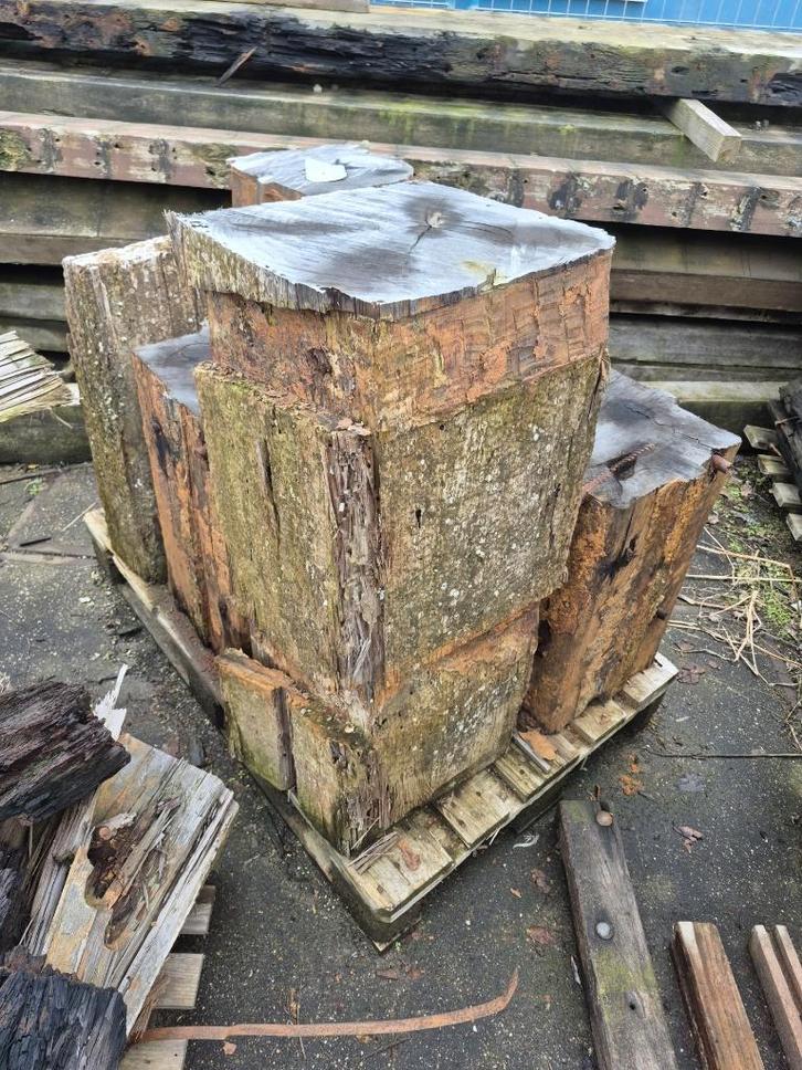 Hardhouten Azobé Sokkels, Zuilen, Pilaren, Palen, Meerpalen, Tuin en Terras, Palen, Balken en Planken, Gebruikt, Balken, Minder dan 180 cm