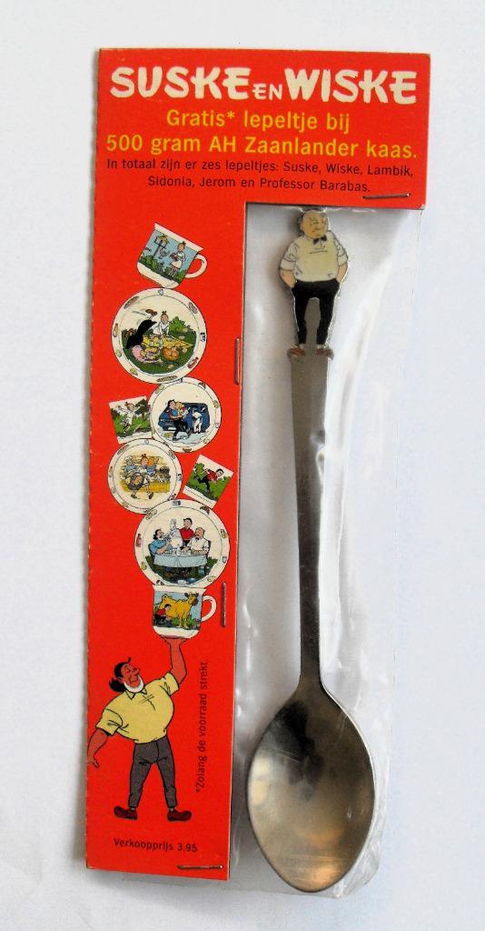 Suske en Wiske Theelepel Lambik Theelepeltje  Thee Lepel, Verzamelen, Stripfiguren, Zo goed als nieuw, Gebruiksvoorwerp, Suske en Wiske