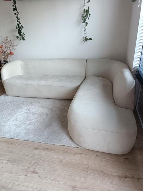Beige hoekbank.., Huis en Inrichting, Banken | Complete zithoeken, Zo goed als nieuw, Ophalen of Verzenden