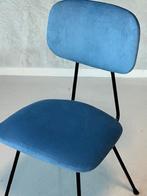 Kembo eettafelstoel WH Gispen vintage eetkamerstoel blauw, Gebruikt, Kembo, Vintage, Ophalen of Verzenden