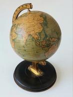 Oude Blikken Bureau Globe tafel model Wereldbol Blik, Verzenden