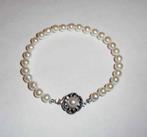 Armband Parels zoetwater zilver slotje, Verzenden, Nieuw, Overige kleuren, Overige materialen