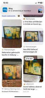 Groot Modern Schilderij - Ikea  graag ophalen, Antiek en Kunst, Ophalen of Verzenden