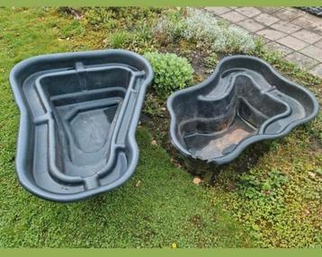 3x Keurige sierlijke voorgevormde vijvers met fraai formaat
 beschikbaar voor biedingen