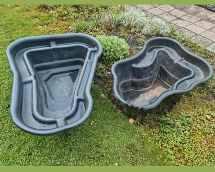 3x Keurige sierlijke voorgevormde vijvers met fraai formaat, Tuin en Terras, Vijvers, Zo goed als nieuw, Ophalen